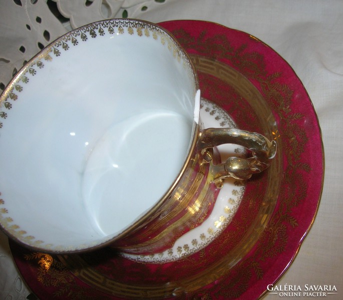Antique porcelain teacup + saucer pl s london