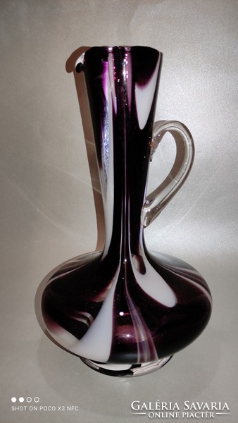 Carlo Moretti Murano glass pouring amphora jug carafe with a graceful curve