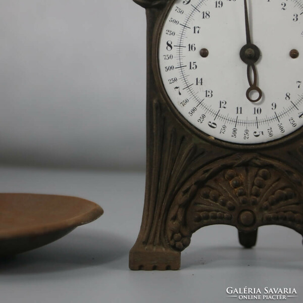 Art Nouveau cast iron clock scale