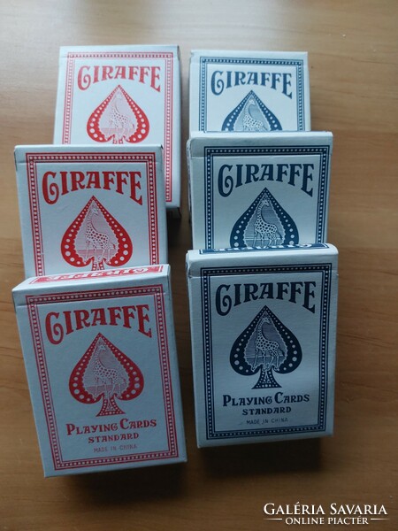 Giraffe standard poker cards 6 packs