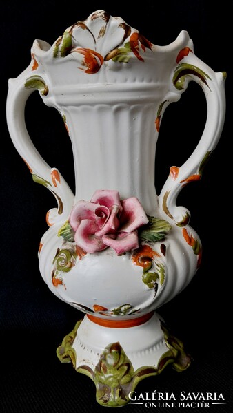 Dt/165 - capodimonte vase with 2 handles