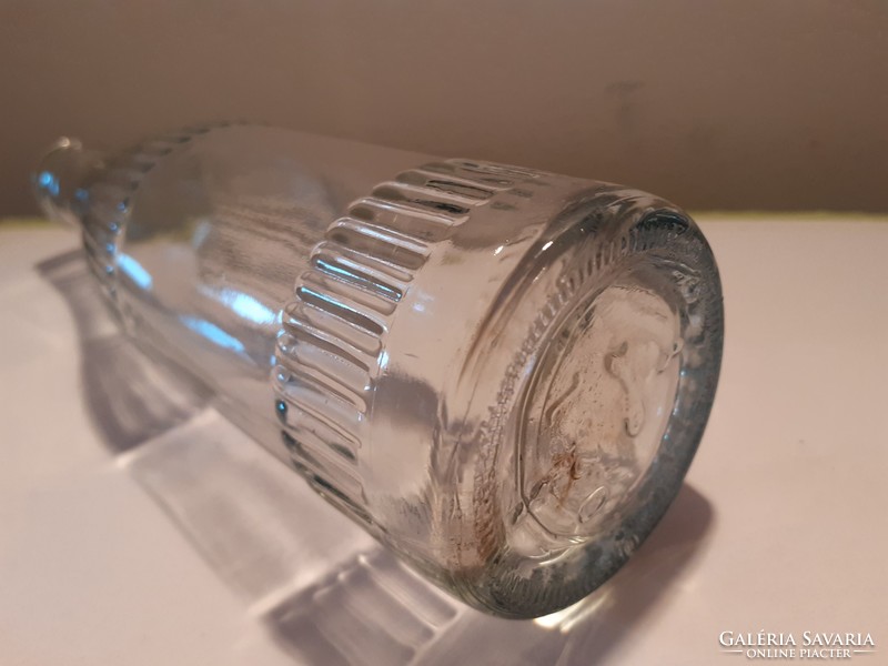 Retro szörpös bordás üveg régi üdítős palack