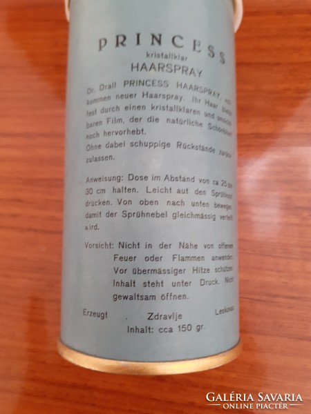Retro hair care vintage dr. Dralle princess haarspray old bottle