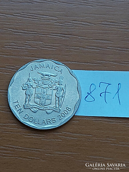 JAMAICA JAMAIKA 10 DOLLÁR 2008 Nikkellel borított acél, GEORGE WILLIAM GORDON 871