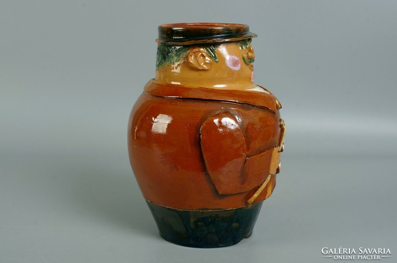 Mátyás Varga ceramic man-shaped vase seg