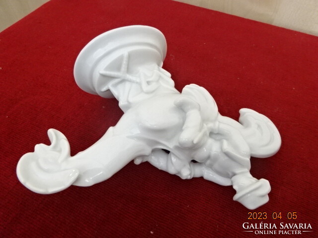Herendi porcelán figura, Kakas Marci, fehér, szélessége 17 cm. 5458 jelzésű. Jókai.