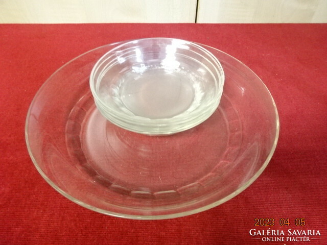 Glass compote set, for six people. Jokai.