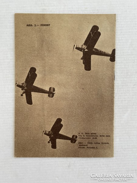 1954. Repülőnap műsorfüzet, 1954. július 25. - retro, vintage repüléssel kapcsolatos kiadvány