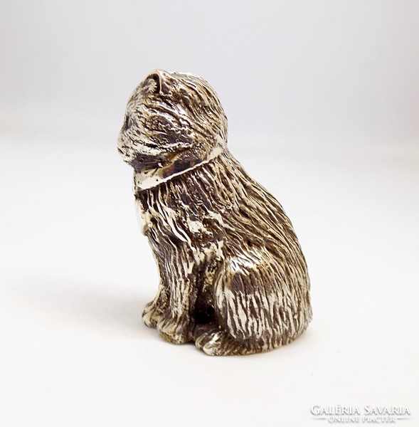 Ezüst cica miniatűr figura (ZAL-Ag103101)