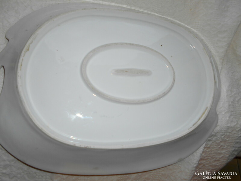 Antique traditional bourgeois piece (probably from the Lukafa factory) - porcelain steak bowl