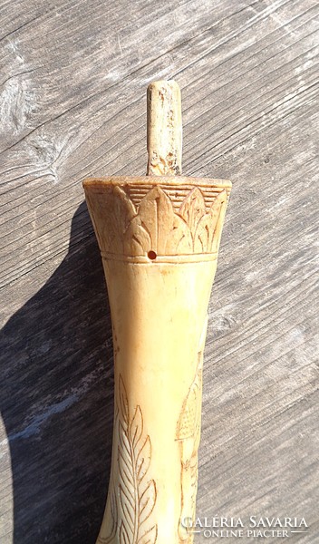 Antique carved gunpowder holder