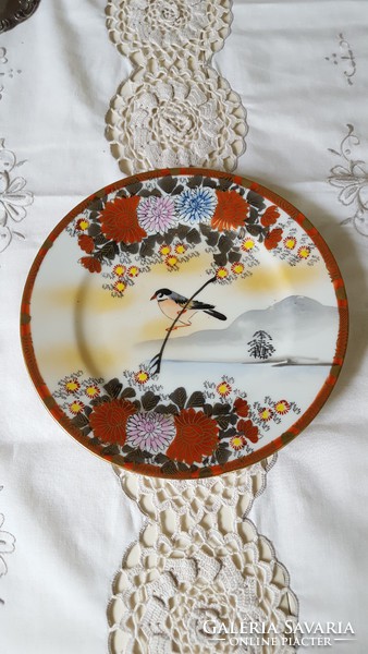 Madárkás festett,aranyozott,japán tányér