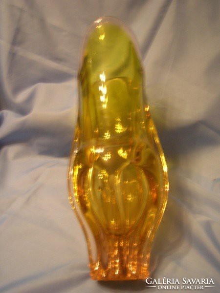 Murano amber .Thick-walled vase rarity 36 cm