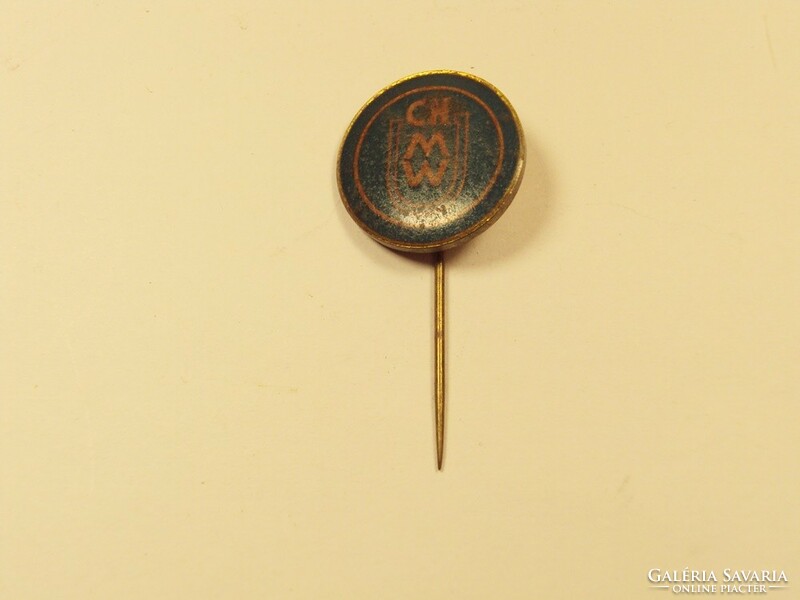 Old retro badge pin with ch mw marking