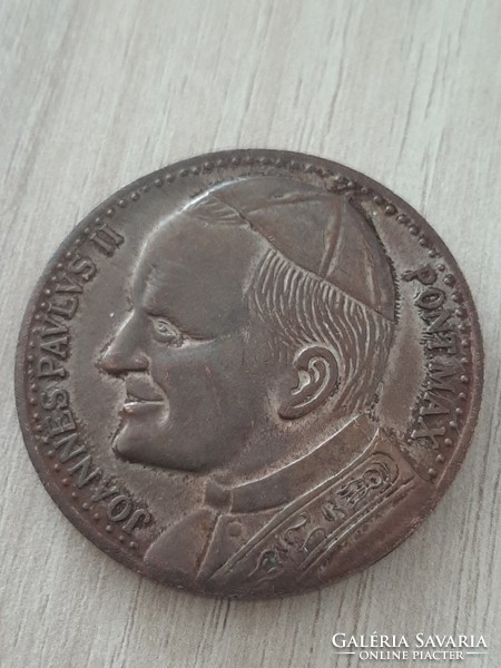 Polish silver-plated commemorative medal for the inauguration of Pope John Paul II, 1979, a rarer piece