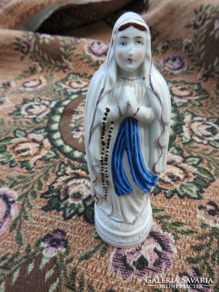 Old virgin mary porcelain statue figure maria zell -i