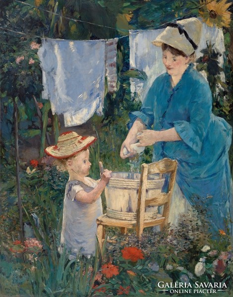 Manet - garden washing - reprint