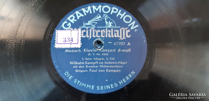 WILHELM KEMPFF ZONGORÁZIK  GRAMOFON LEMEZ SELLAK 78 - AS RPM 2 LEMEZ -  RITKA !