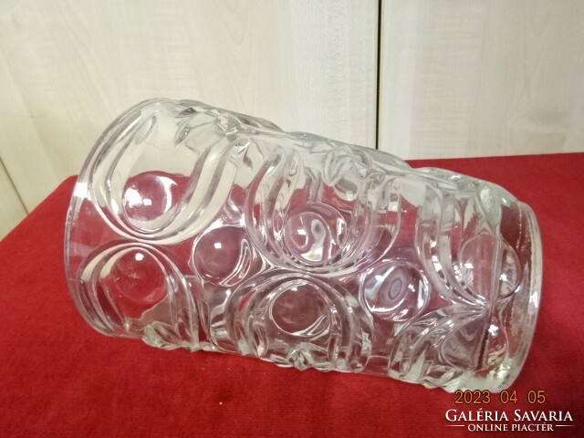 Large glass vase with a bay, height 22 cm. Jokai.