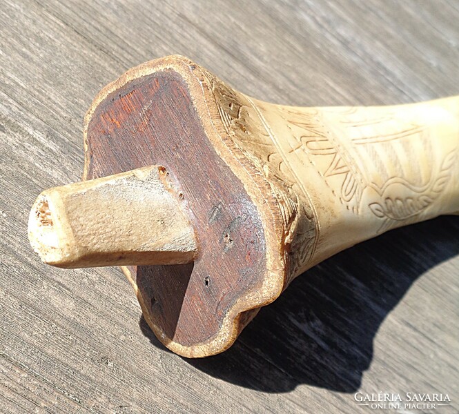 Antique carved gunpowder holder