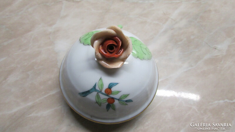 Herend rosehip, Hecsedli pattern can lid