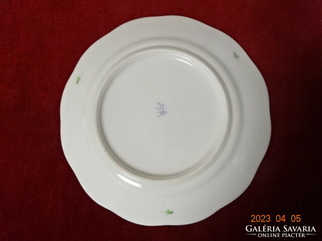 Herend porcelain, cake set with Eton pattern. Large plate 28 cm small plate 18.8 Cm.
