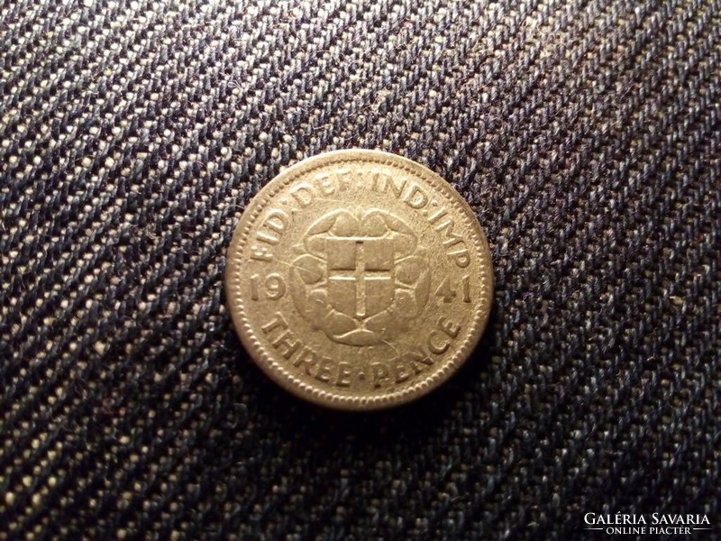 England vi. George .500 Silver 3 pence 1941 (id12627)