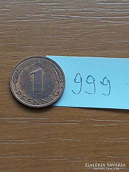 30 FT / DB NÉMETORSZÁG NSZK 1 PFENNIG 1992 J,  999