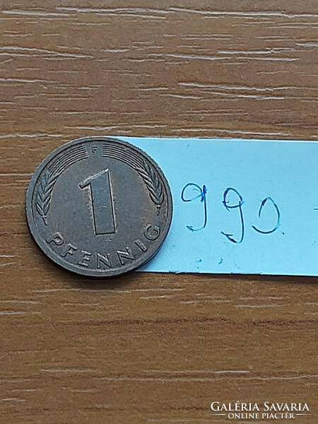 30 FT / DB NÉMETORSZÁG NSZK 1 PFENNIG 1984  F,  990