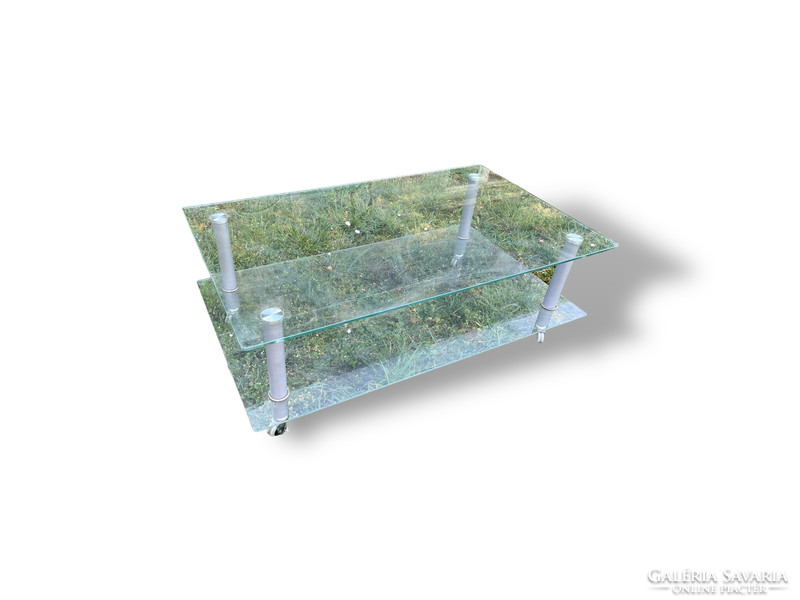 Glass coffee table