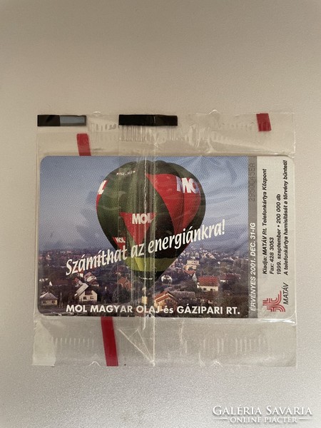 Mol matáv phone card in original packaging, unused