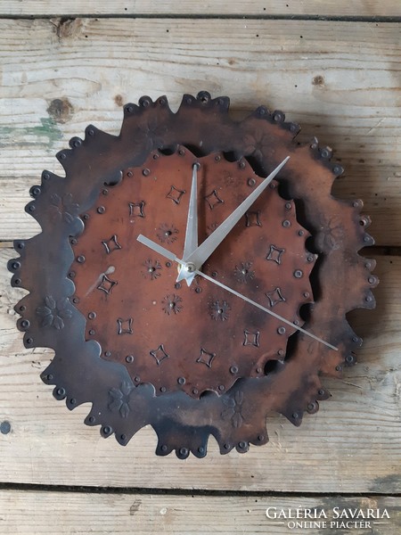 Leather wall clock