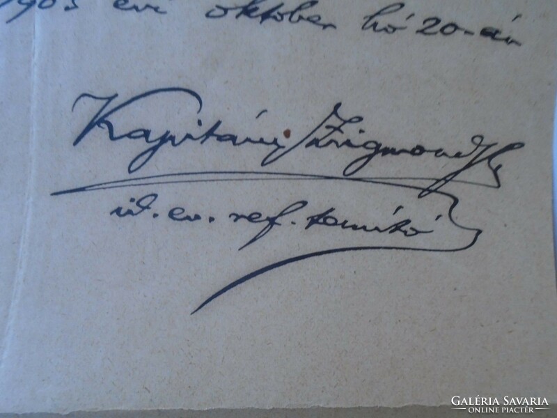 ZA434.1  NYUGTA 44 koronáról 1903 Szkulya Szigetfalu Sculia (Temes vármegye) VIDA János -KAPITÁNY Zs