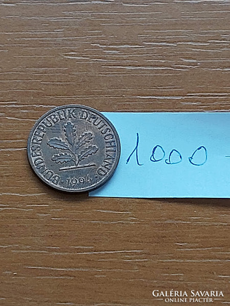 30 FT / DB NÉMETORSZÁG NSZK 1 PFENNIG 1994  G,  1000