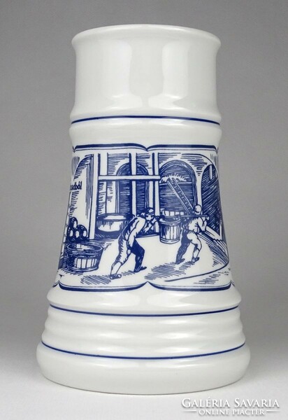 Plain porcelain beer mug marked 1M556 17 cm
