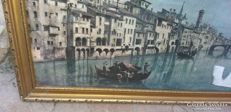 Venice landscape reproduction in a gilded wooden frame 61 x 43 cm