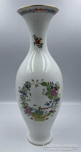 Jubilee vase with colorful Indian flower basket pattern from Herend