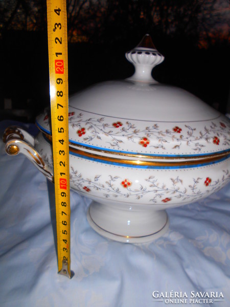 Antique large traditional civilian piece - porcelain soup bowl - hand-painted