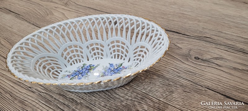 Openwork porcelain basket.