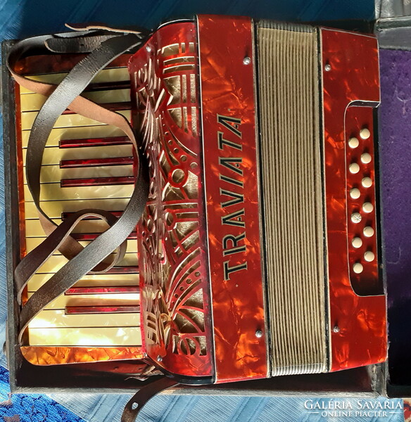 Traviata brand tango accordion for children in original case