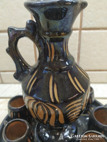 Unique ceramic drinking set with ceramic tray for sale!