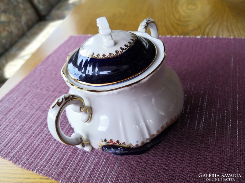 Flawless! Zsolnay pompadour 2. Patterned tea (larger) sugar bowl