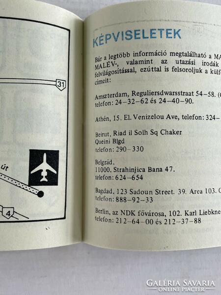 Retro, vintage Malév publication: ground guide in air matters 1983.