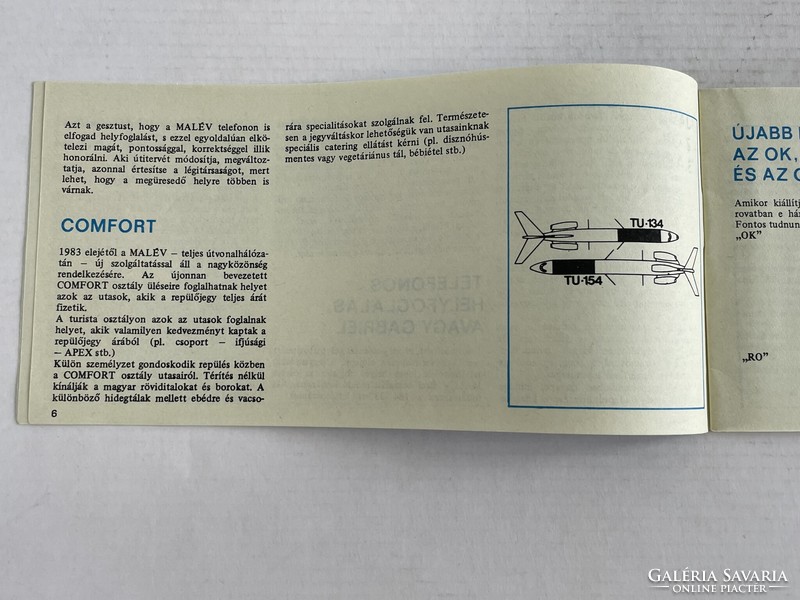 Retro, vintage MALÉV kiadvány: Földi kalauz légi ügyekben 1983.