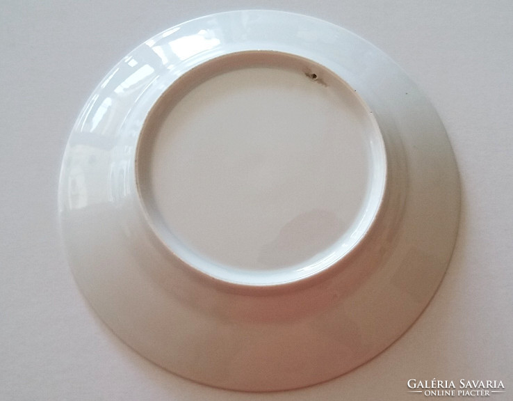 Régi ibolyás porcelán falitányér akasztható kis tányér 18 cm