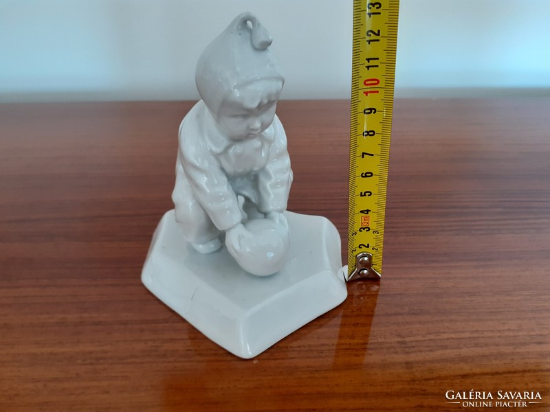 Old Zolnay porcelain shuttle white ball boy