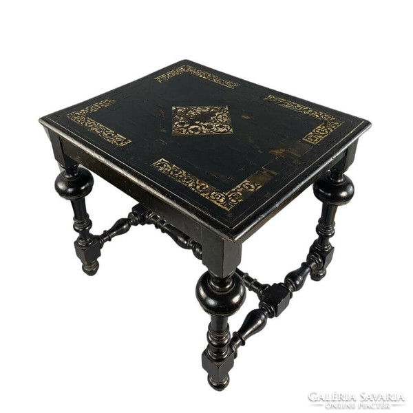 Viennese boulle small table with bone inlay 1880