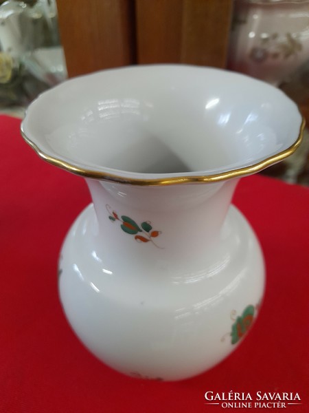 Ritka Herendi Magyaros Mintás Porcelán Váza.14.5 cm.