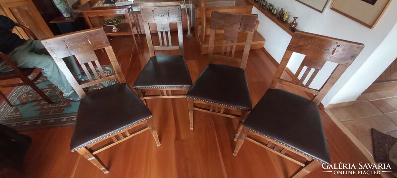 Art Nouveau chairs, renovated 4 pcs