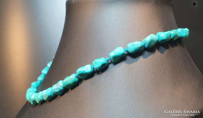 Wonderful antique turquoise necklace 43 cm